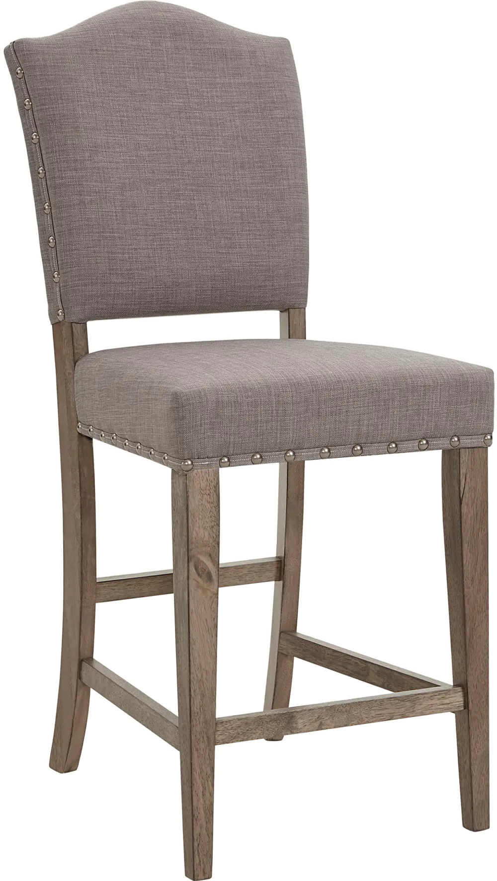 Brown and Gray Upholstered Counter Height Stool - Keystone-1