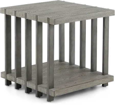 Weathered gray end table
