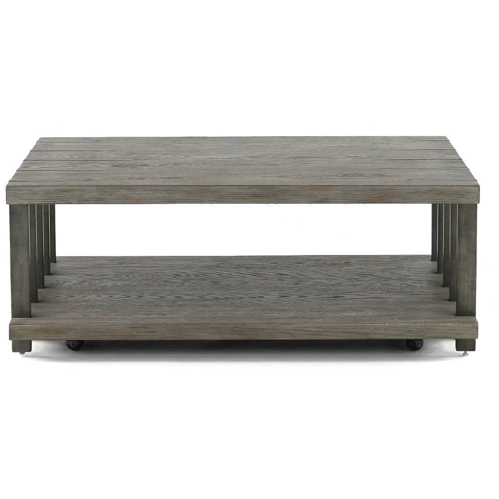 Eldridge Weathered Gray Coffee Table-1