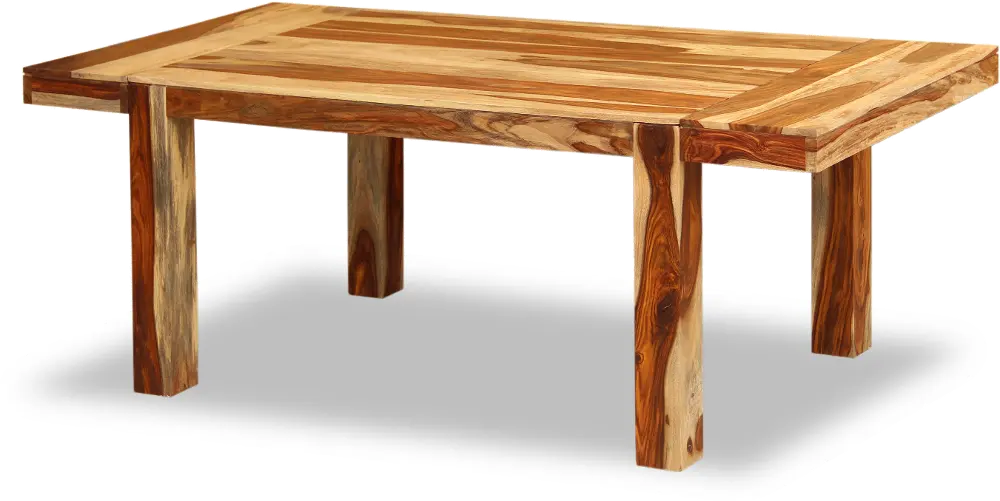 Natural Sheesham Rustic Dining Room Table - Tahoe Two-1