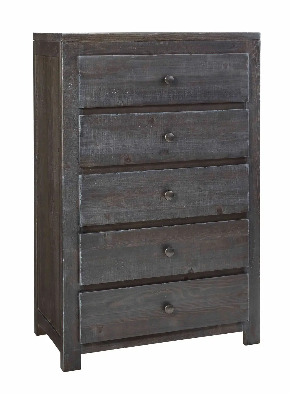 Rustic Charcoal Gray Chest of Drawers - Wheaton-1