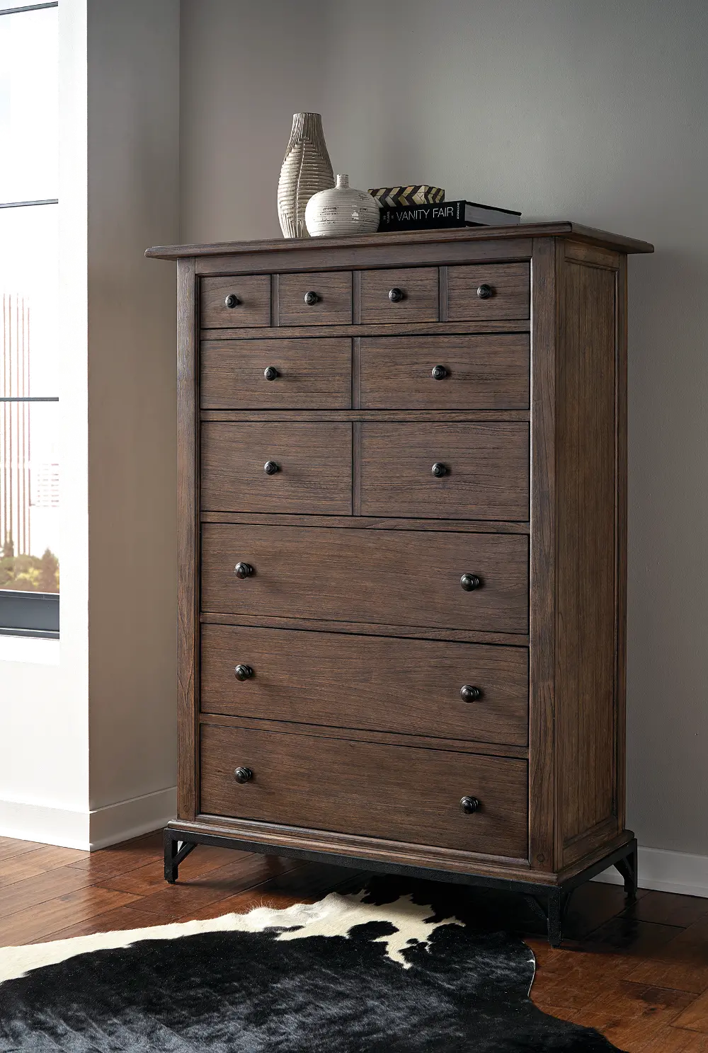 Classic Brown Chest of Drawers - Stone Mountain-1