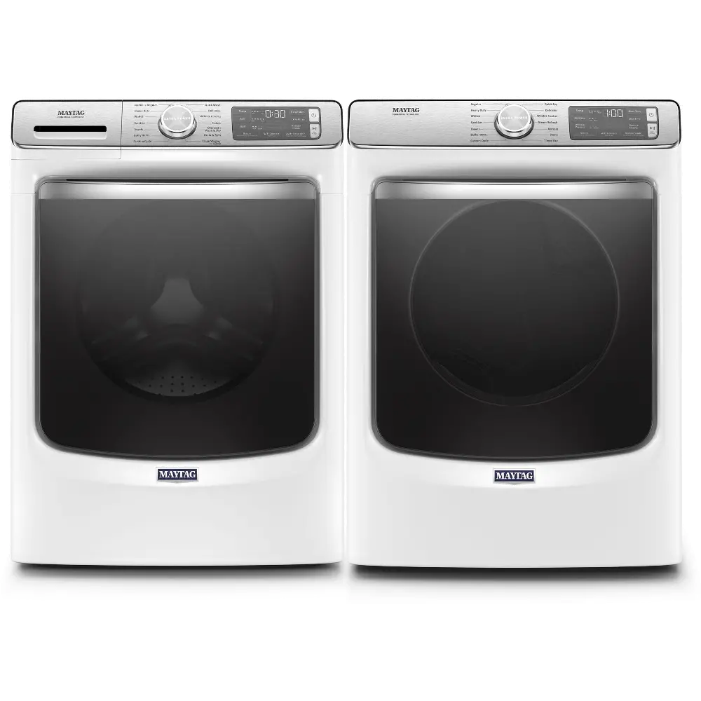 KIT Maytag Smart Laundry Pair with Front Load Washing Machine and Electric Dryer - White-1
