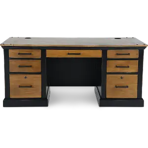 Toulouse Brown and Black Home Office Desk