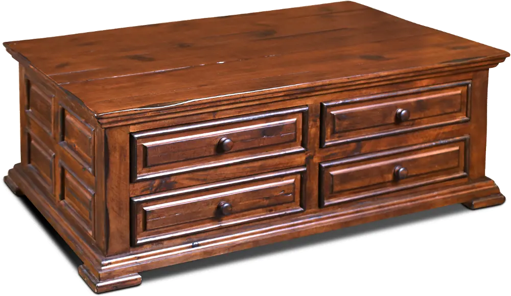 Brown Country Coffee Table - Marquis-1