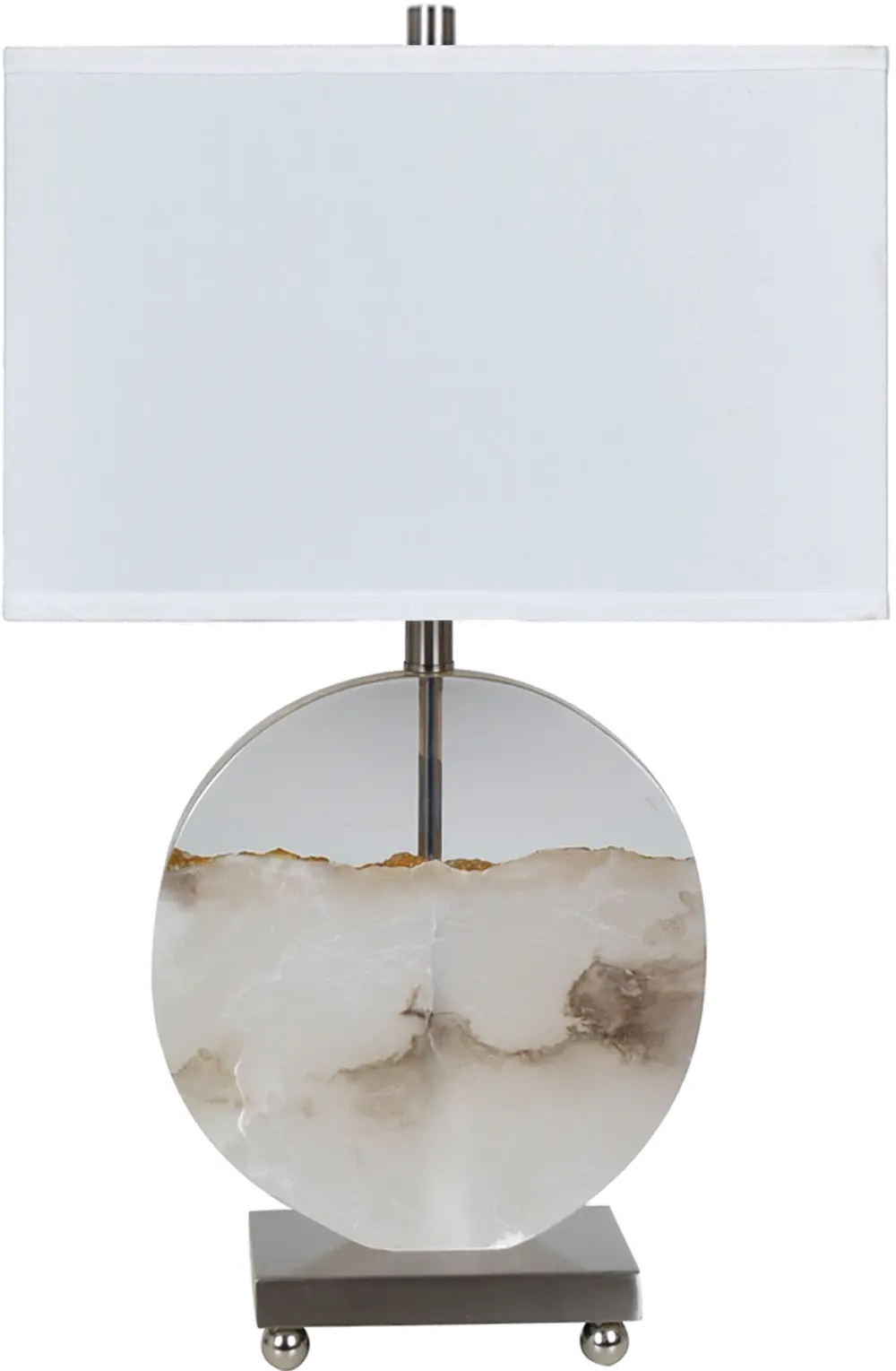 27 Inch Marble Canyon Table Lamp with Satin Nickel Accents-1