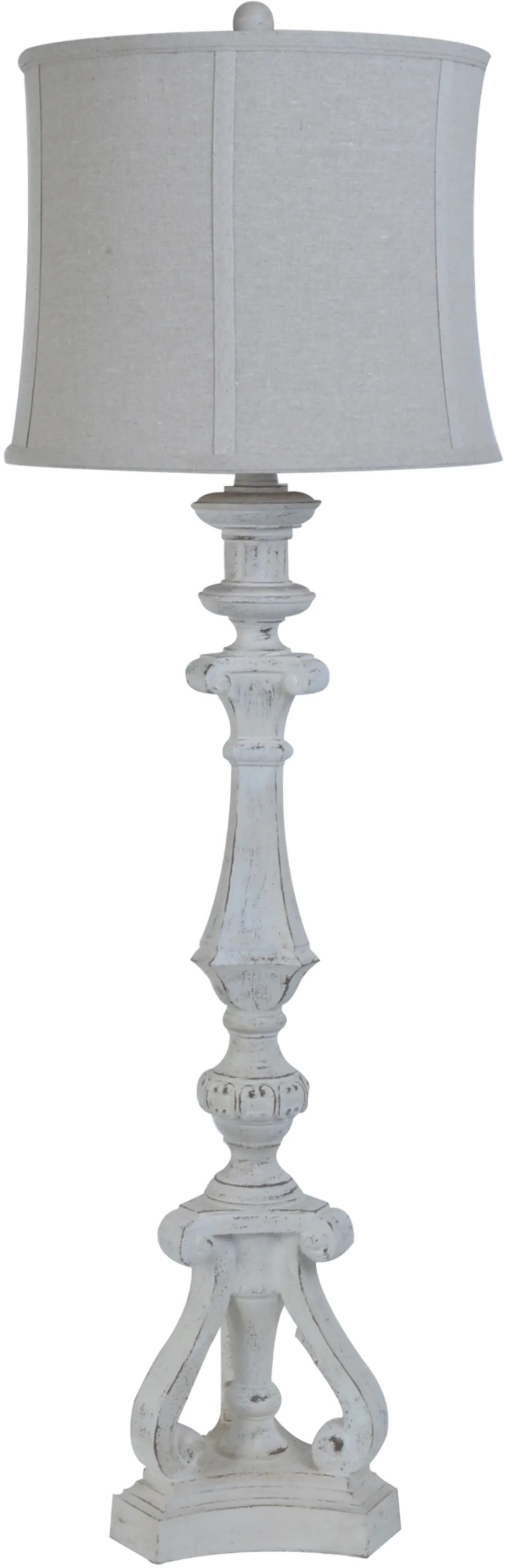 White Wash Resin Serenity Table Lamp-1