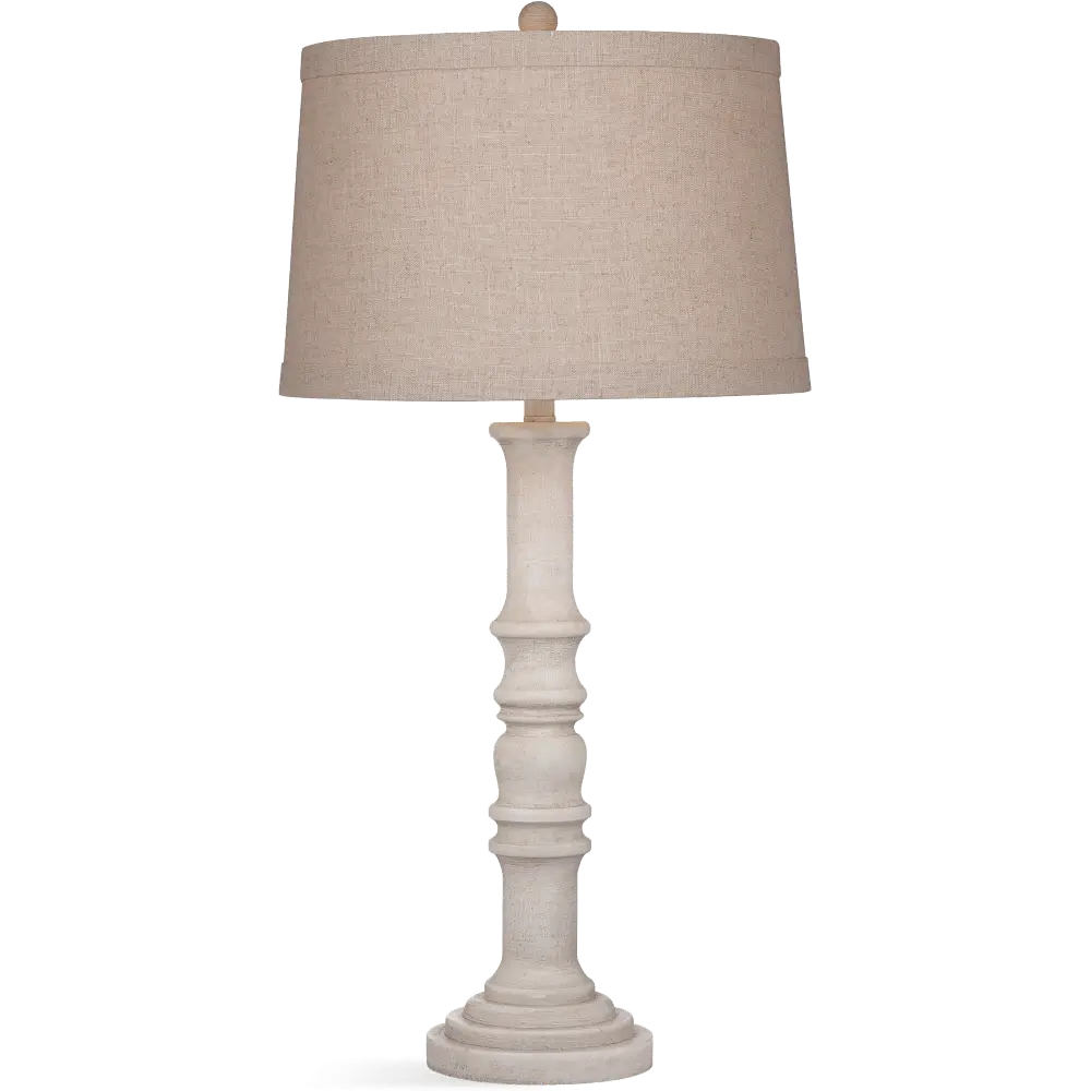 Antique White Wash Table Lamp - Augusta-1