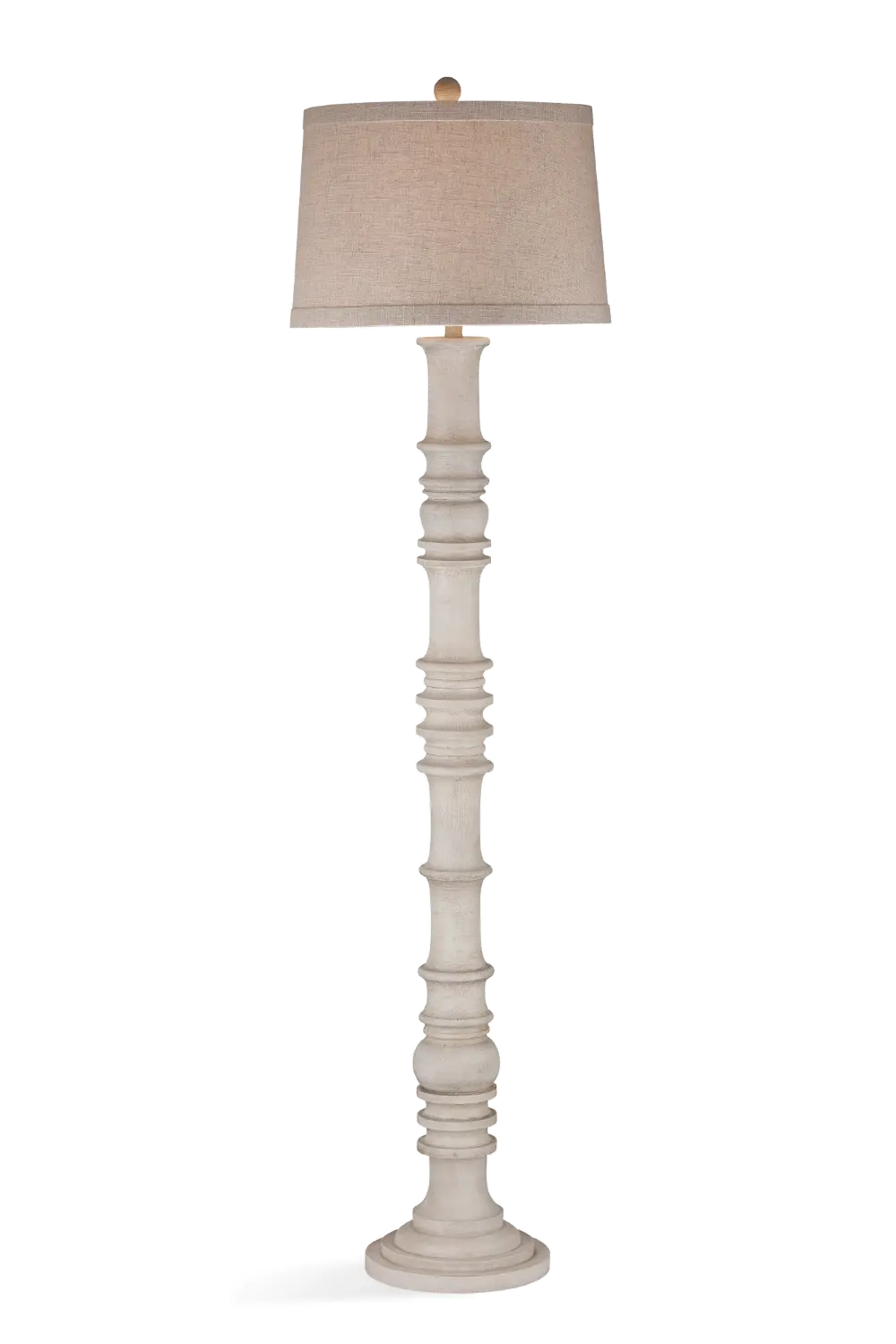 Antique White Wash Floor Lamp - Augusta-1