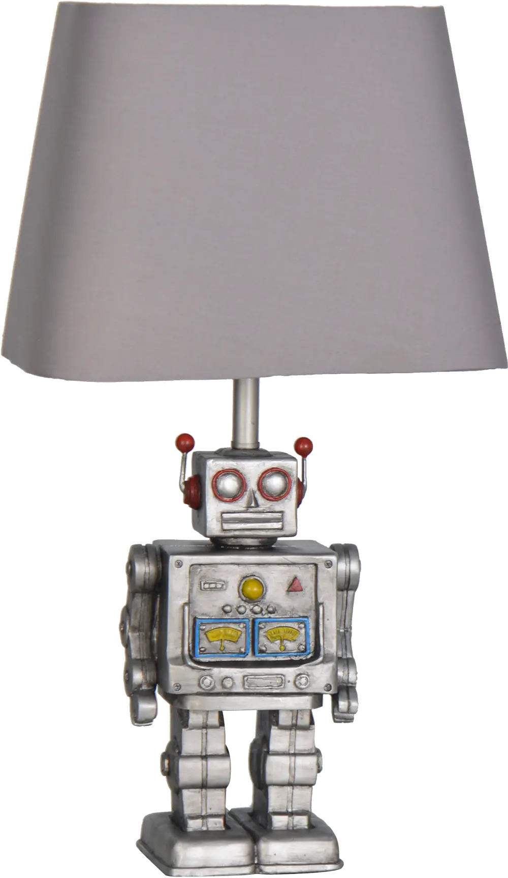 Antique Silver Robot Table Lamp-1