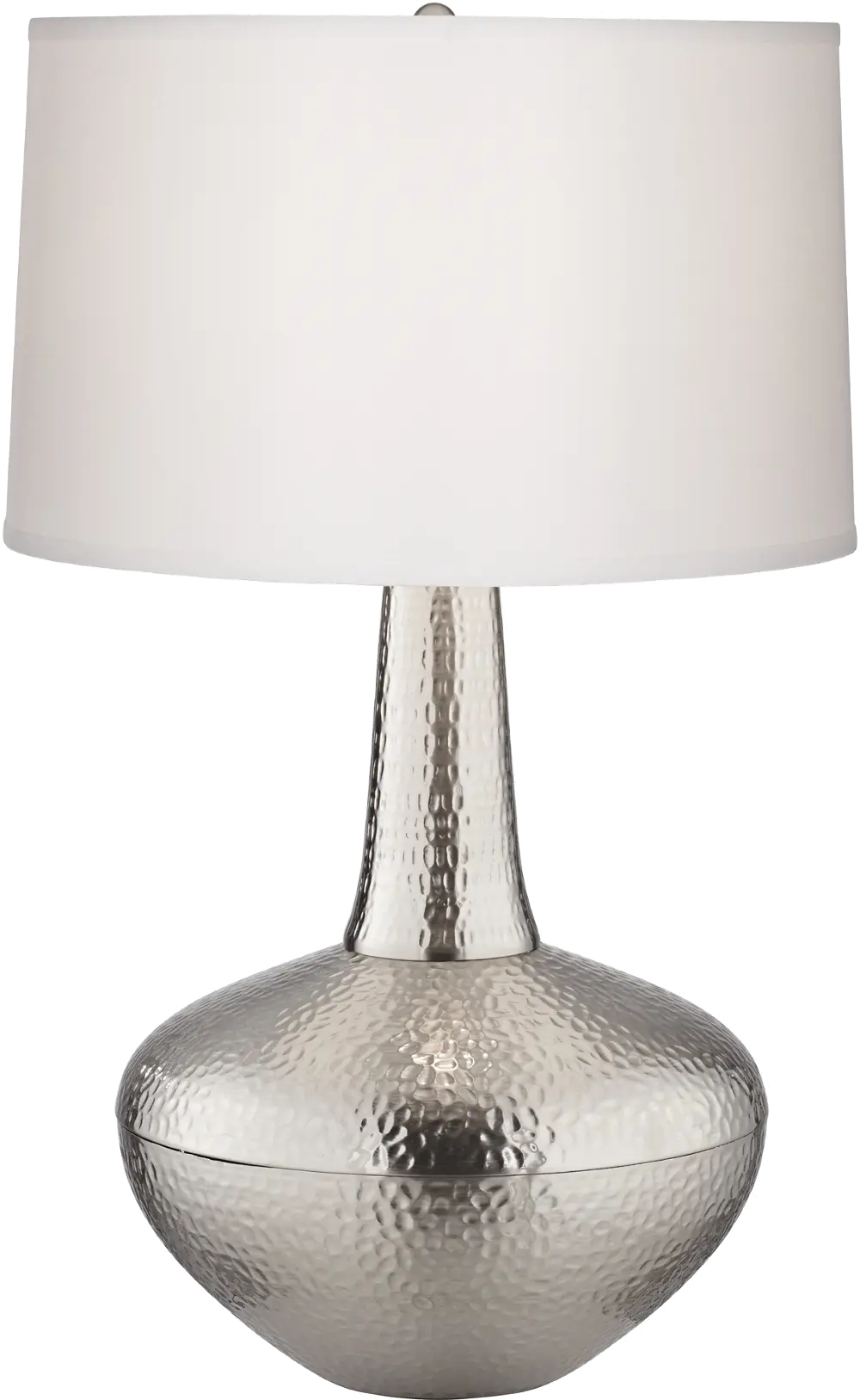 31 Inch Antique Nickel Hammered Table Lamp-1
