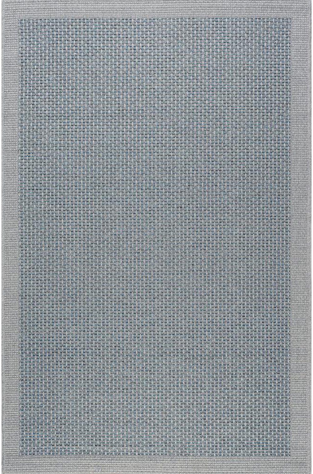 Serenity 8 x 10 Modern Solid Blue Indoor-Outdoor Rug