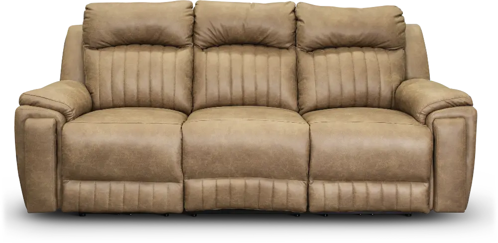 SoCozi Vintage Taupe Power Reclining Sofa - Silver Screen-1