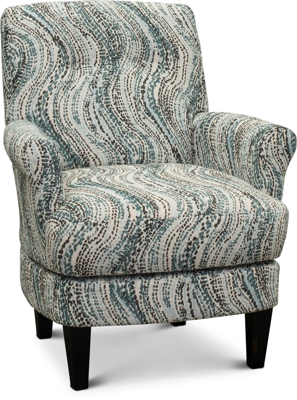 Charcoal, Blue and Cream Barrel Swivel Chair - Cerise-1