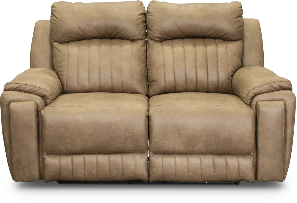 Vintage Taupe Standard Power Reclining Loveseat - Silver Screen-1
