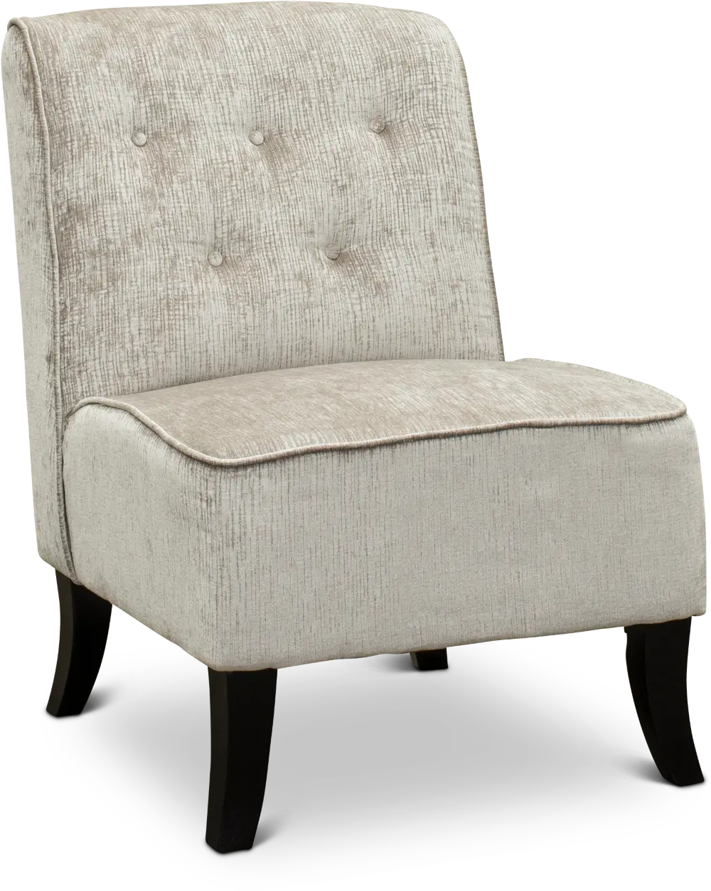 Champagne Shimmer Tufted Armless Chair - Alix-1