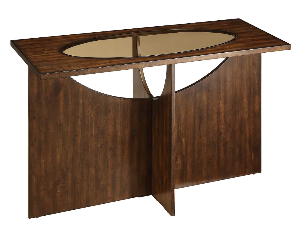 Modern Cherry Brown Narrow Sofa Table - Akita-1