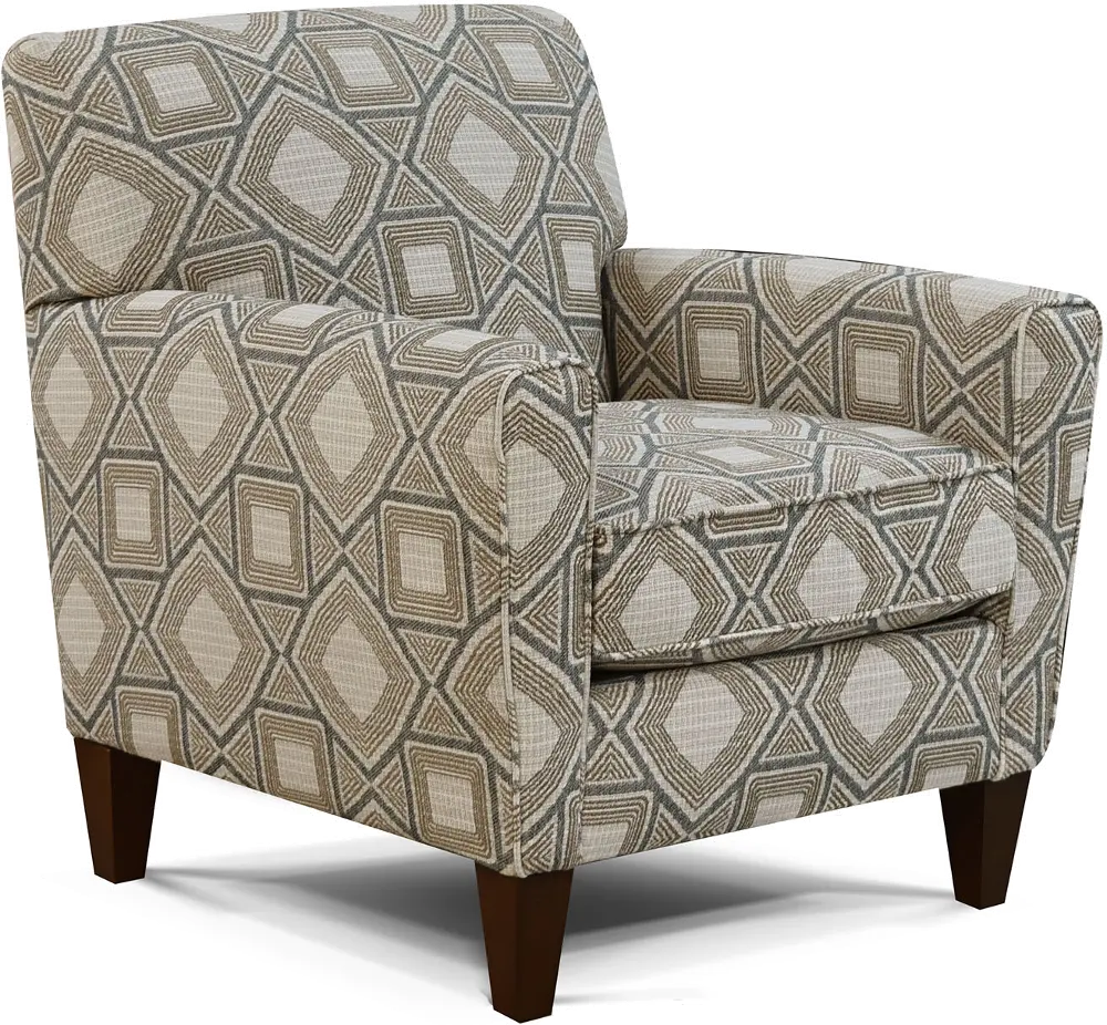 Contemporary Linen and Gray Accent Chair - Angie-1