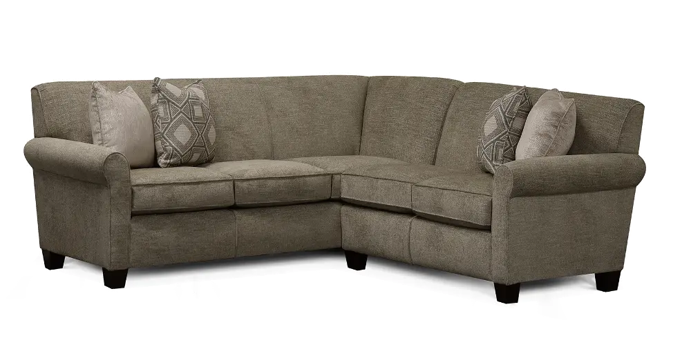 Casual Linen Gray 2 Piece Sectional with LAF Sofa - Angie-1