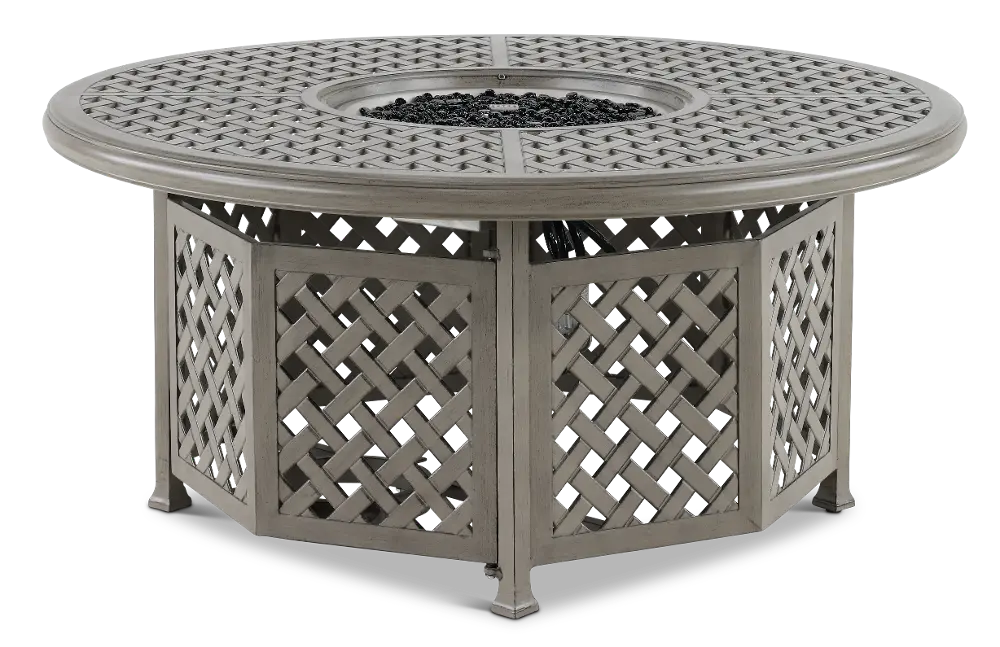 Macan Gray Patio Fire Pit with Accessories-1