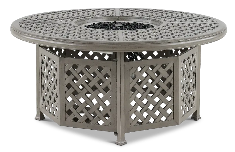 Macan Gray Patio Fire Pit with Accessories