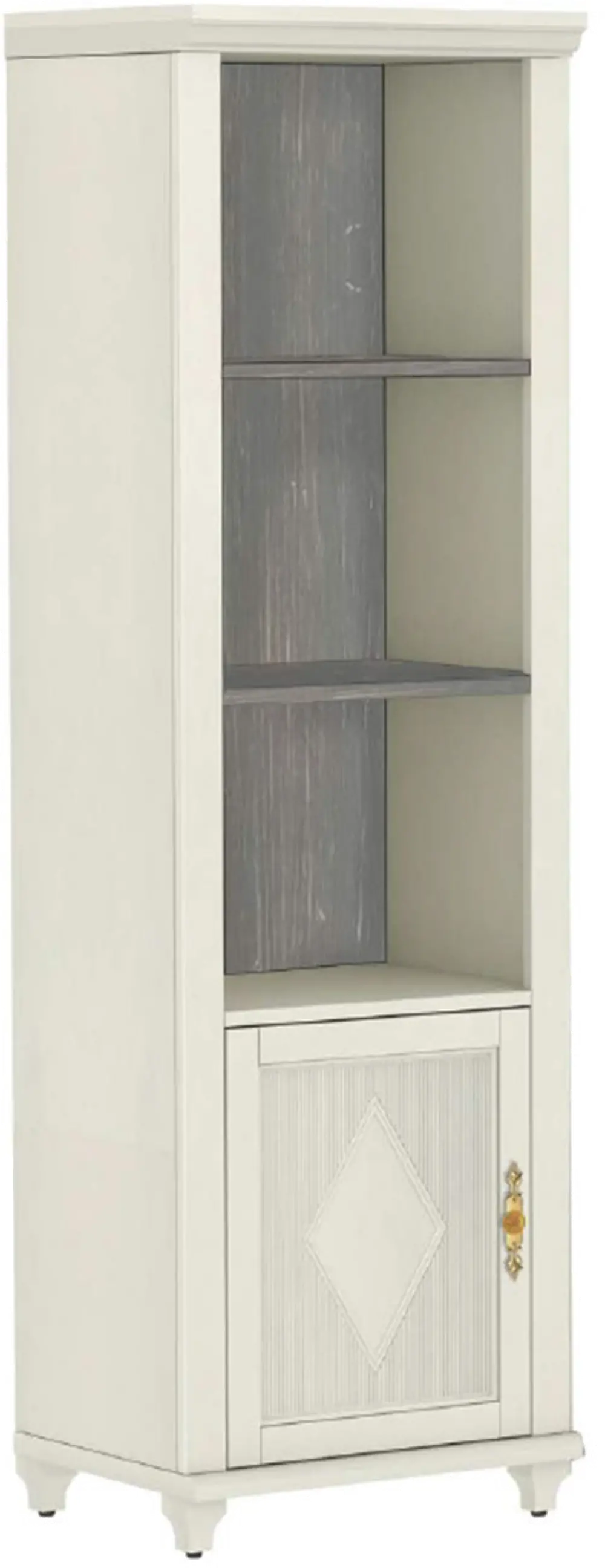 Contemporary White Bookcase-1