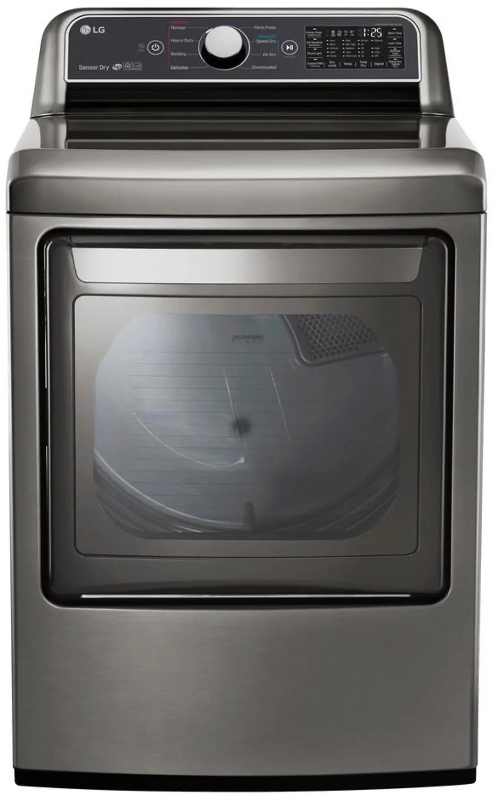 DLE7300VE LG Rear Control Electric Dryer with Sensor Dry - 7.3 cu.ft.  Graphite Steel-1