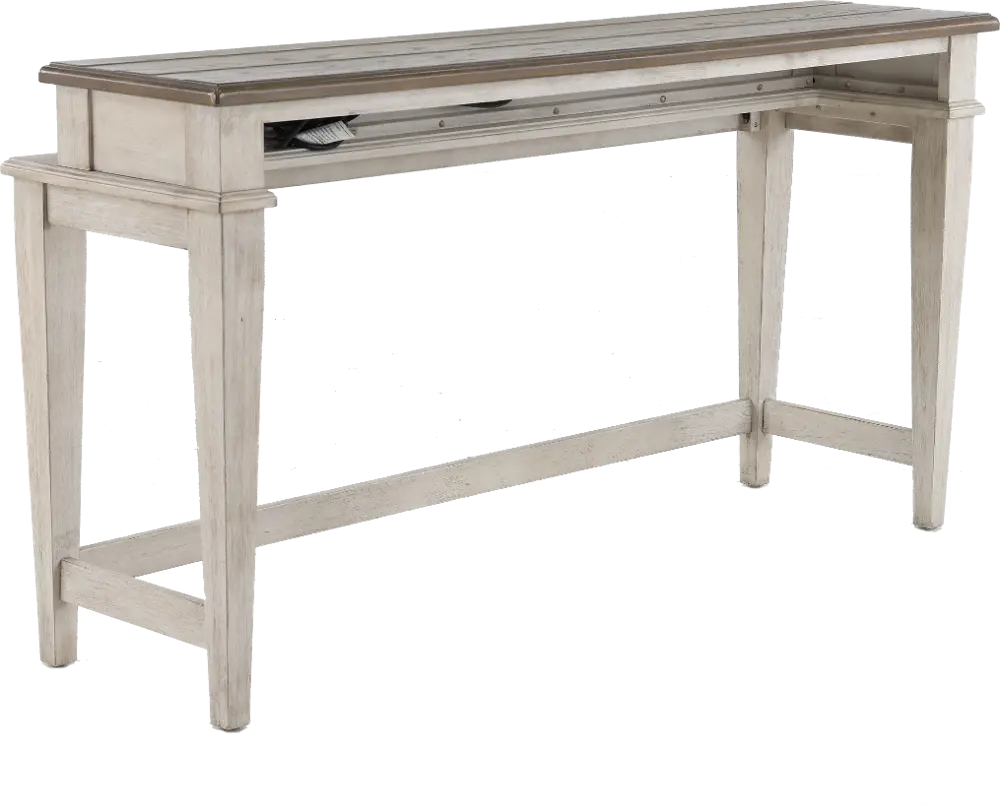 Heartland Weathered White Oak Console Bar Table-1