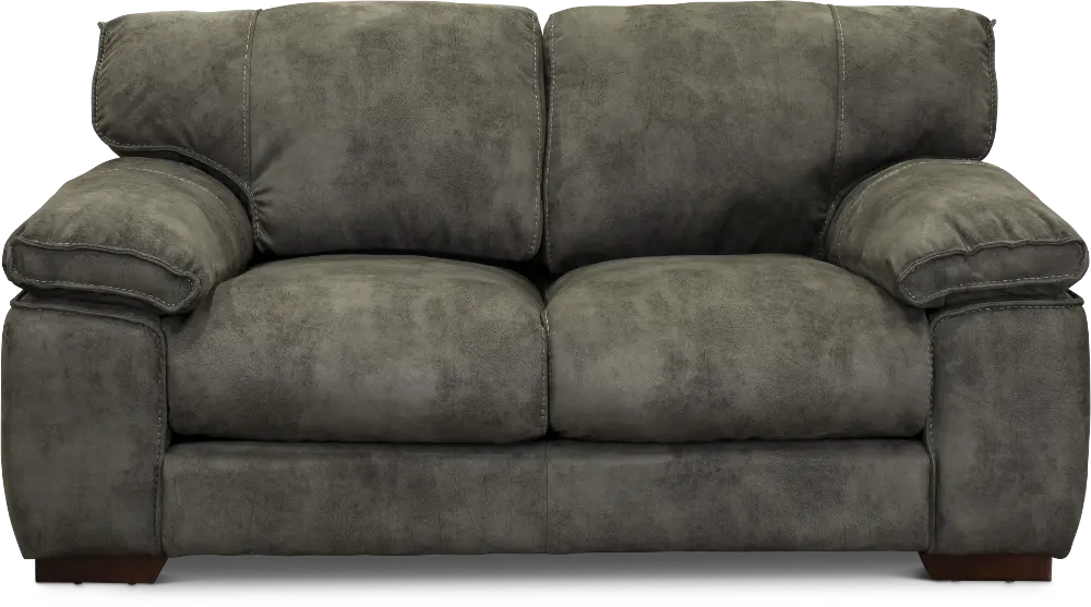 Casual Contemporary Gray Loveseat - Paige-1