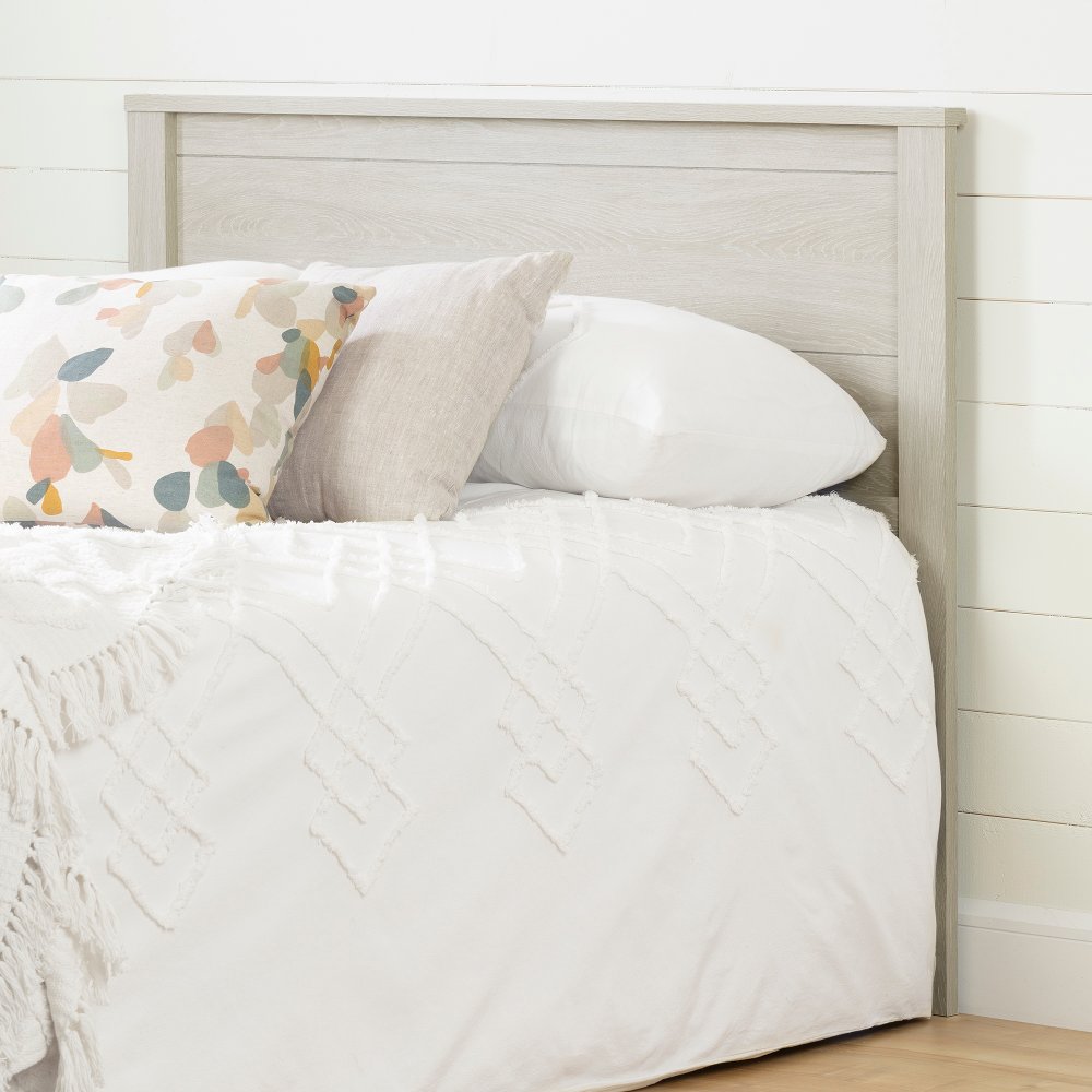 Modern Light Gray Full Headboard - South Shore