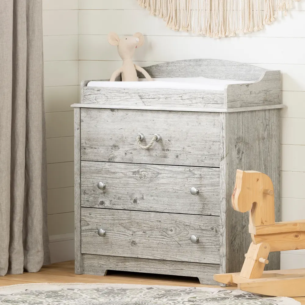 11894 Aviron Seaside Pine Changing Table - South Shore-1