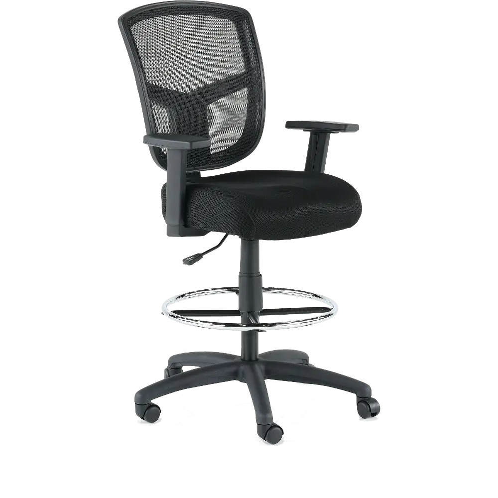 Black Mesh Office Drafting Chair - Drafting Chair Series-1