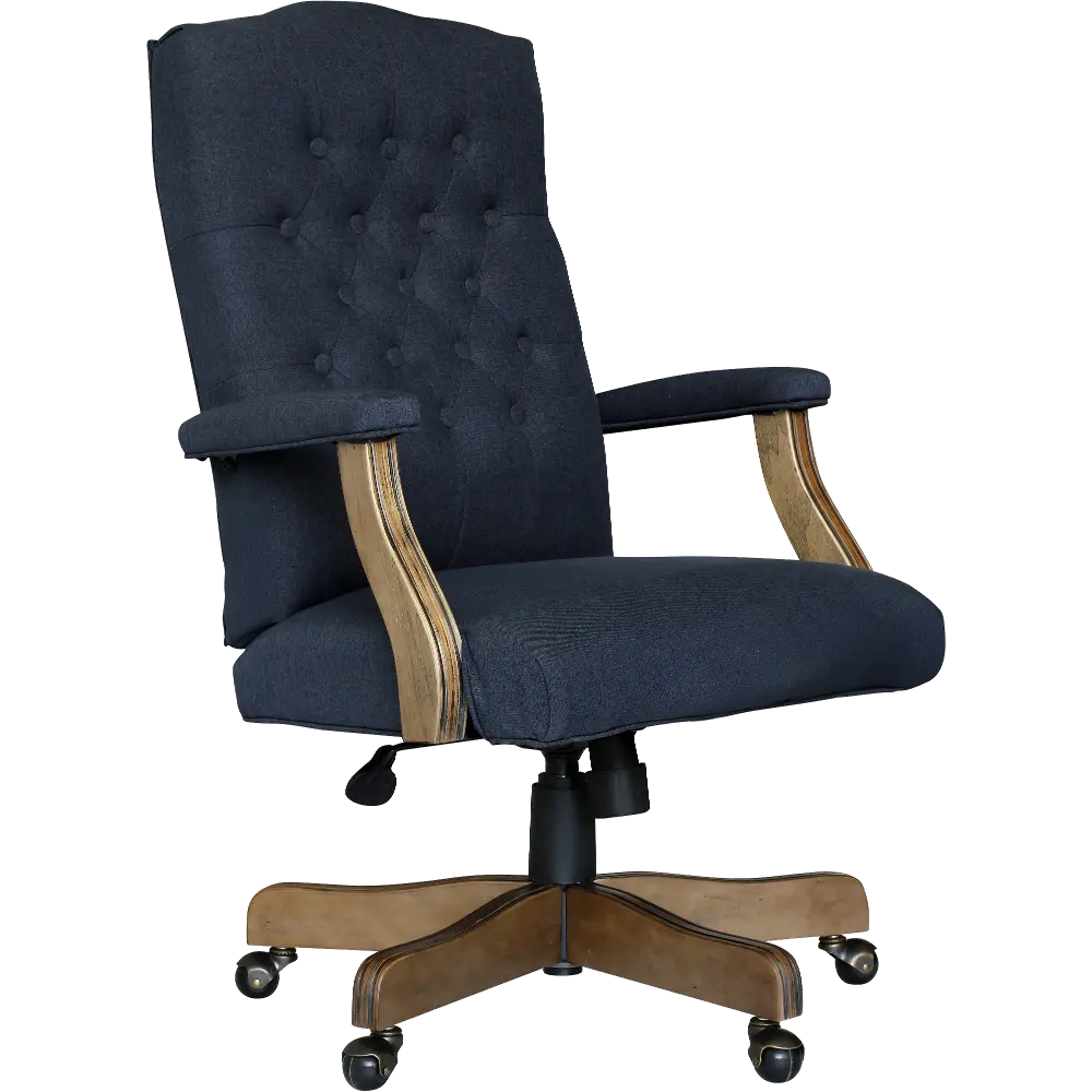Executive Tufted Series Navy Tufted Office Chair-1