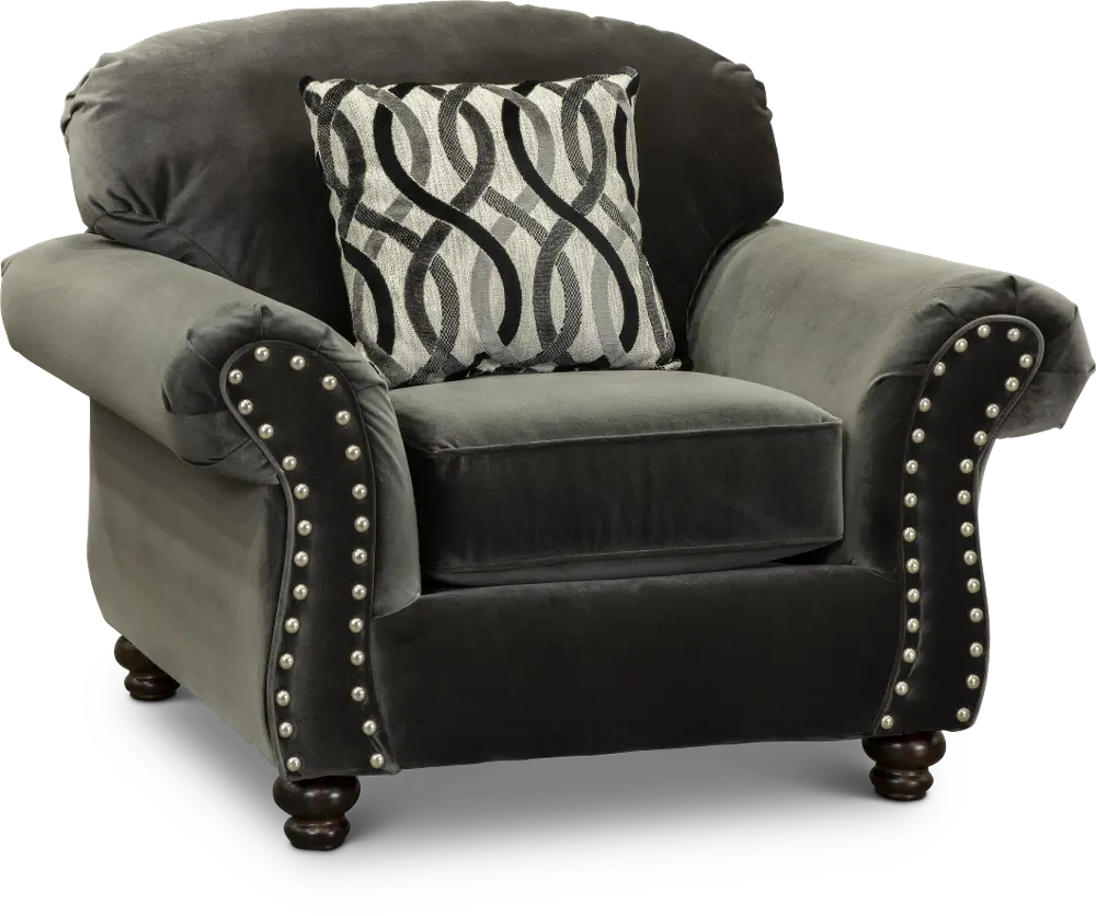 Traditional Mocha Gray Chair - Richmond-1