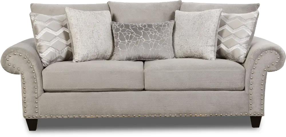 Traditional Platinum Gray Sofa - Camino-1