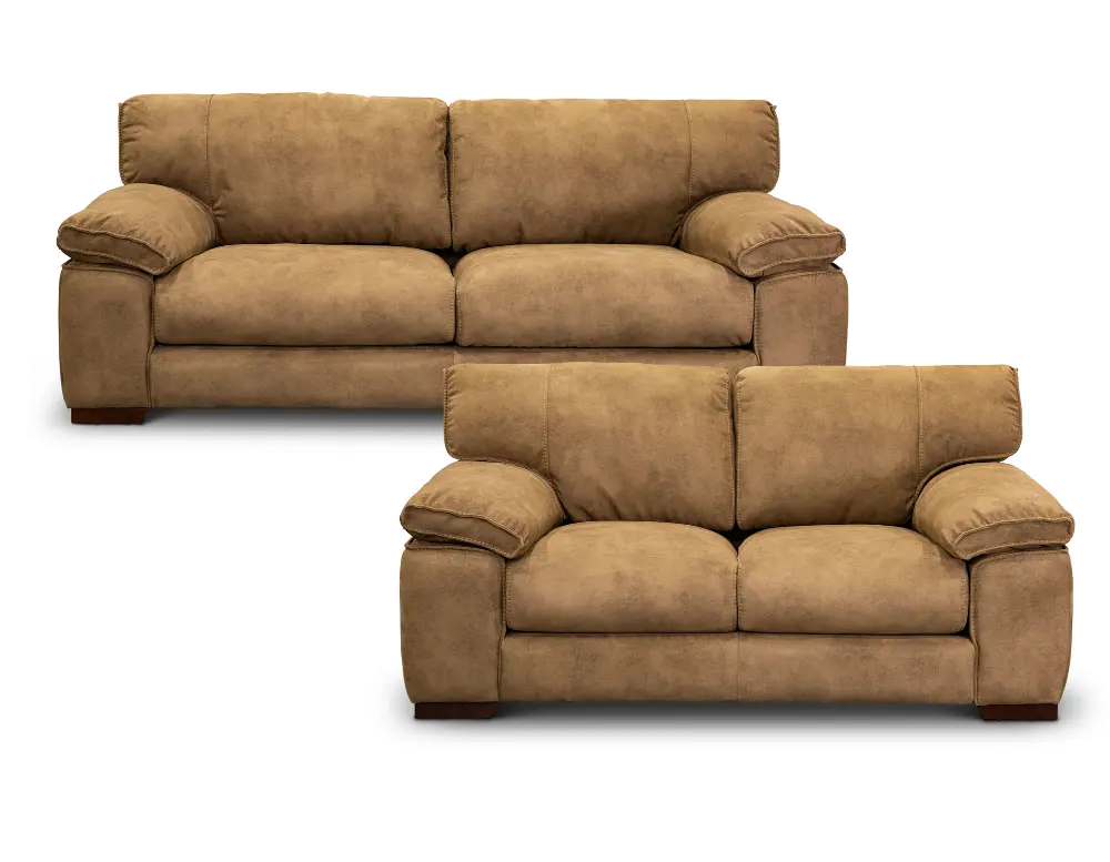 Casual Contemporary Taupe 2 Piece Living Room Set - Paige-1