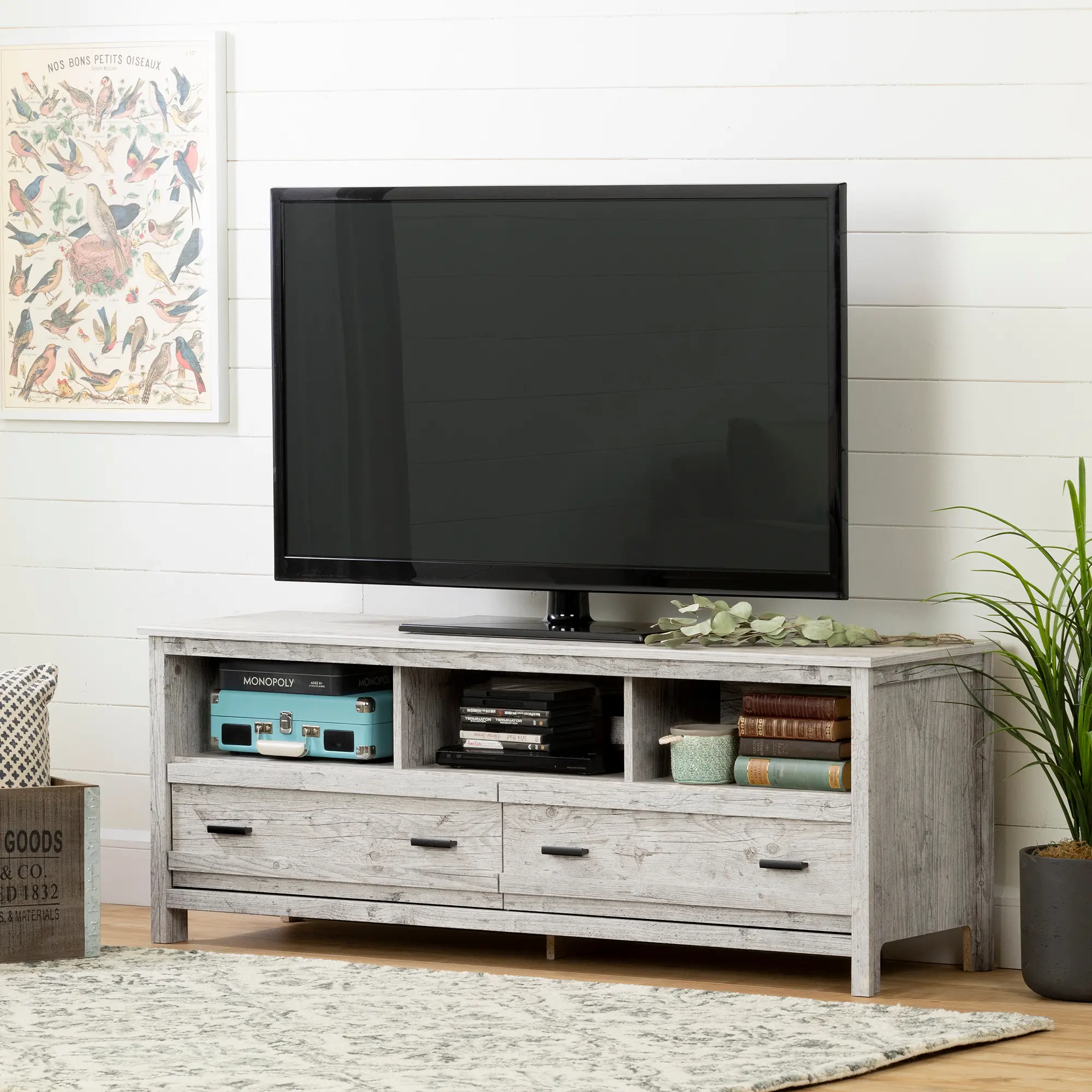 11887 Exhibit 60 inch Seaside Pine TV Stand - South Shor sku 11887