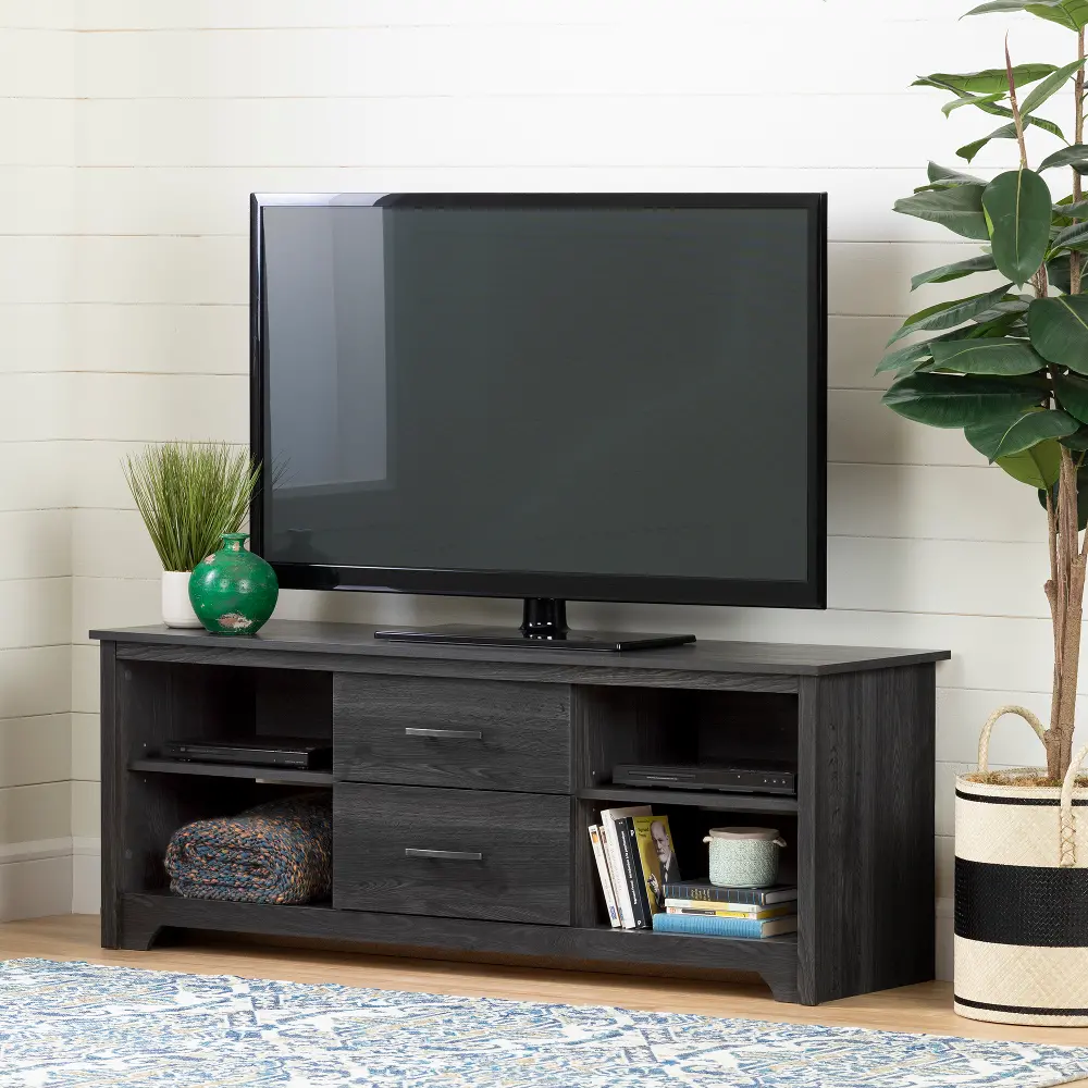 11839 Fusion 60 Inch Gray Oak TV Stand - South Shore-1