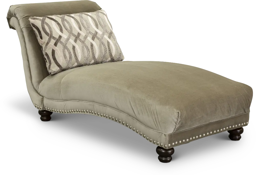 Traditional Taupe Chaise - Richmond-1
