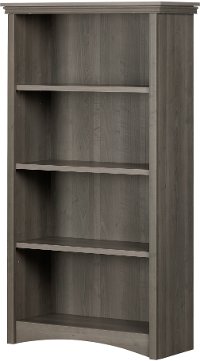 Gray Maple 4 Shelf Bookcase Gascony Gray Maple 4 Shelf Bookcase Gascony