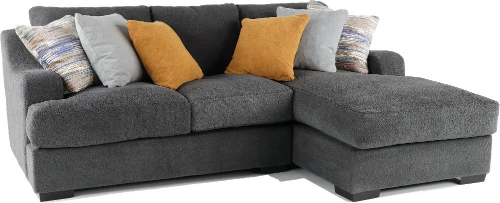 Challenger Gray 2 Piece Sectional-1