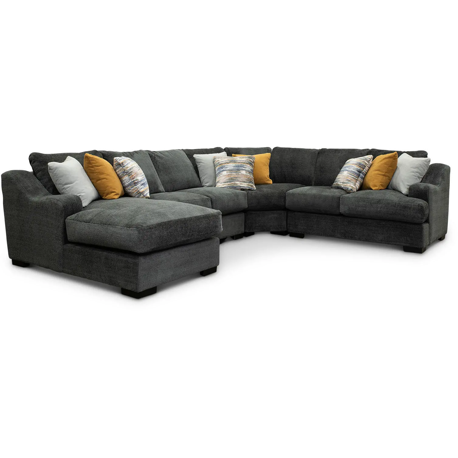 Challenger Gray 4 Piece Sectional-1