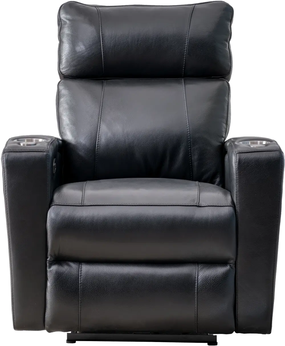 Carter Black Leather-Match Triple Power Theater Recliner-1