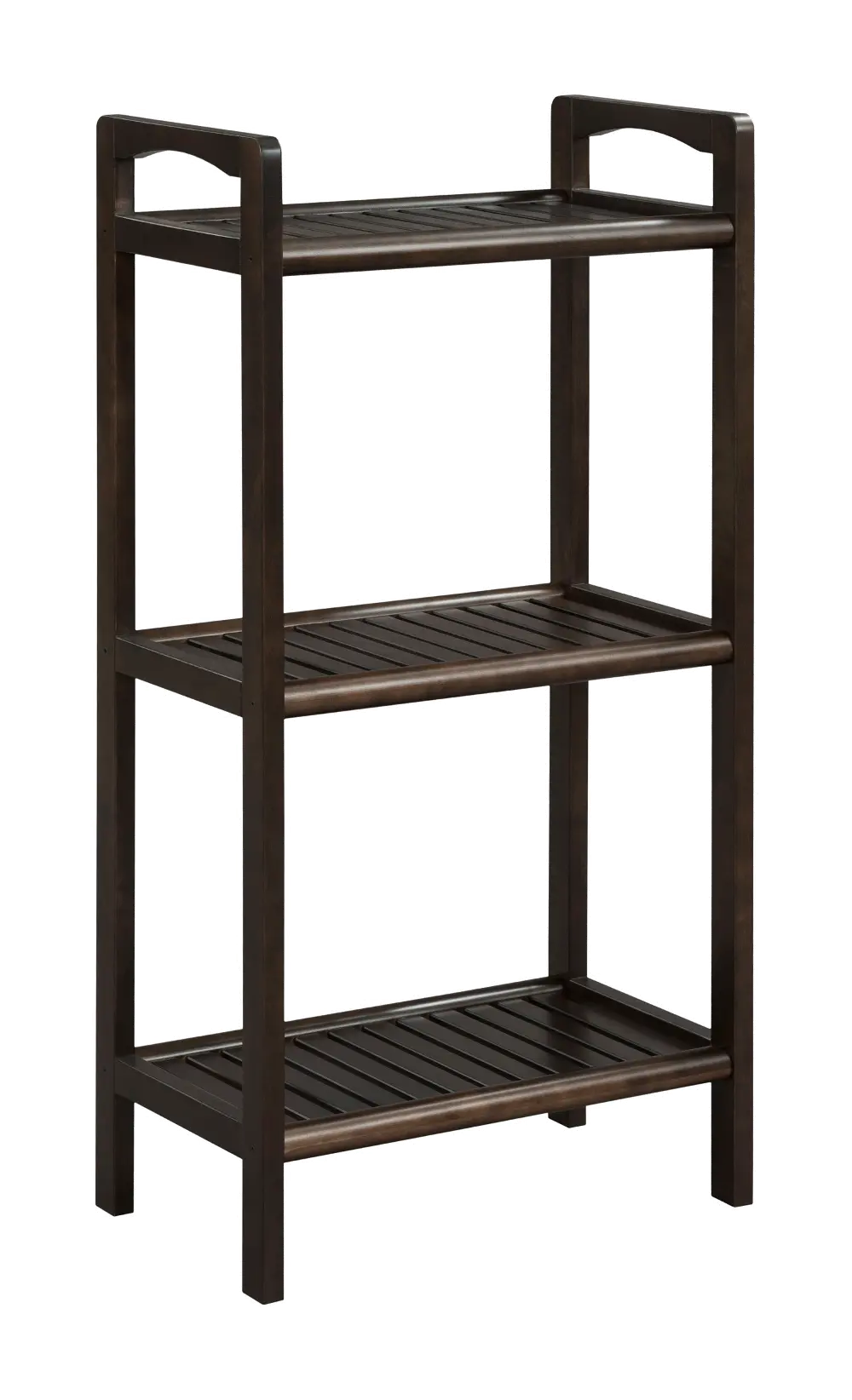 Espresso Brown Solid Wood 3 Shelf Tower - Abingdon-1