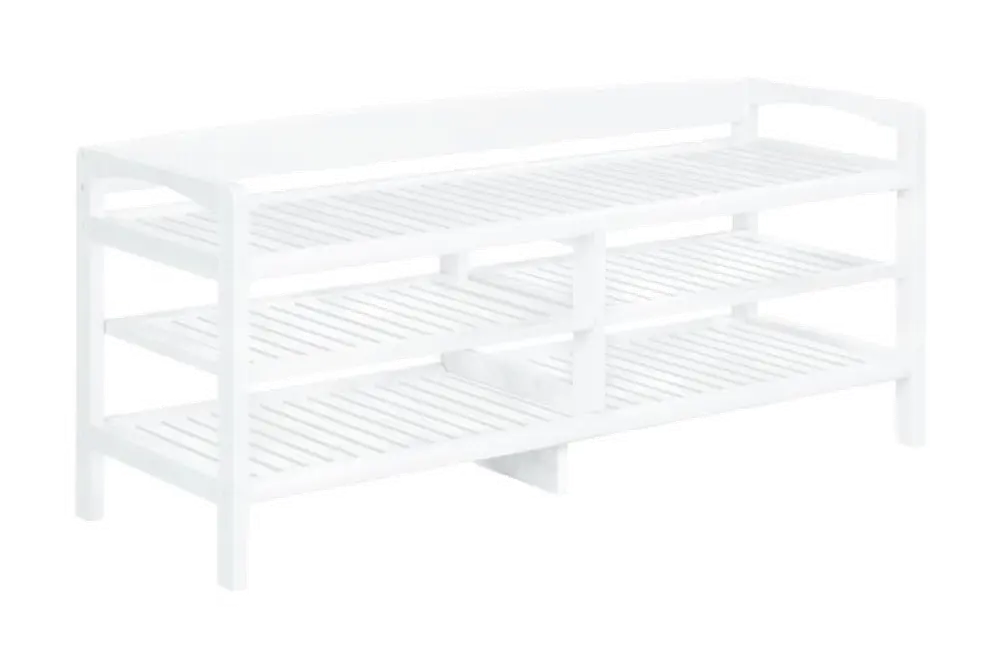 White Solid Wood Multi-Function Shelf - Abingdon-1