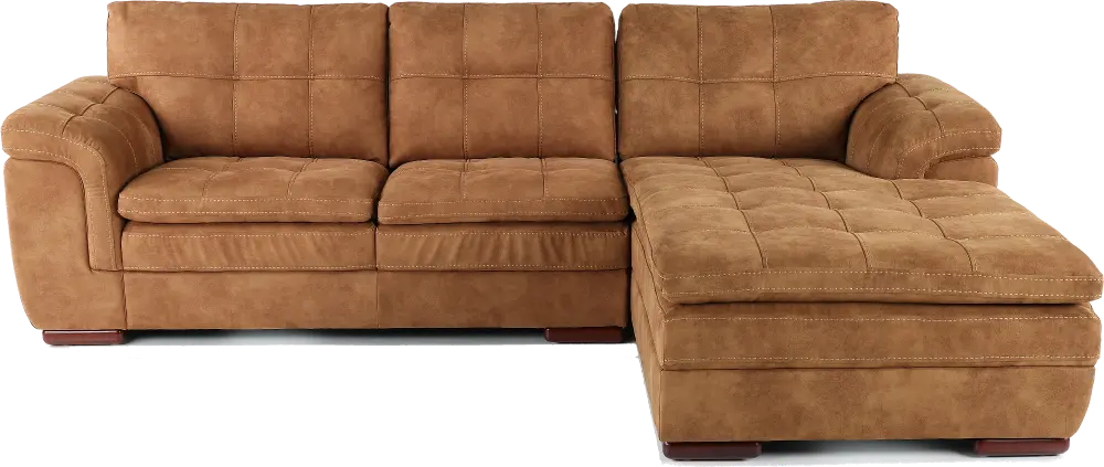 Sandy Brown 2 Piece Chaise Sectional-1