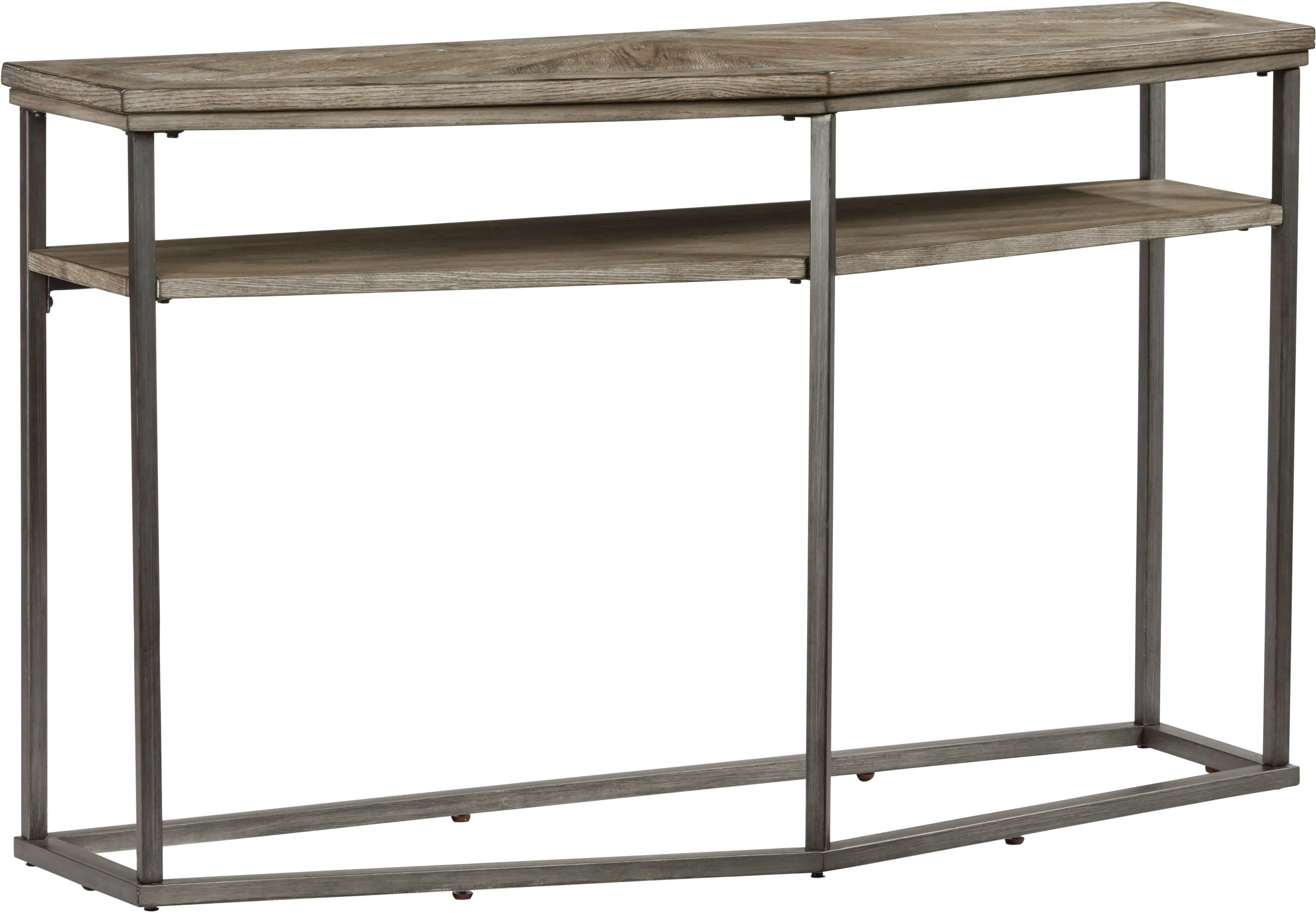 Addison Cove Ash Blonde and Metal Angular Console Table RC Willey