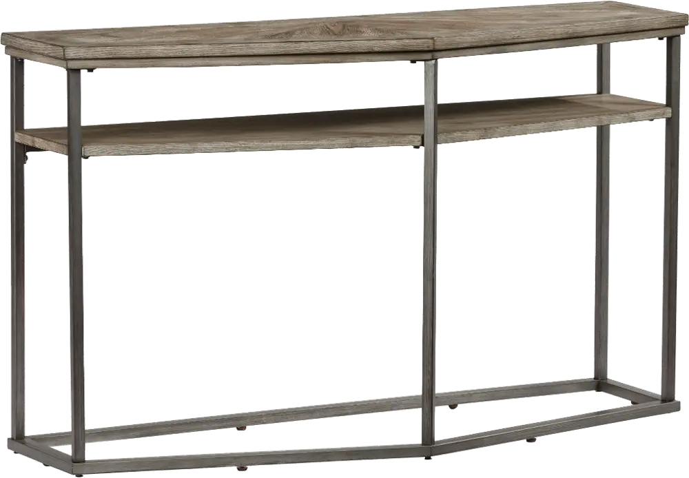 Addison Cove Ash Blonde and Metal Angular Console Table-1