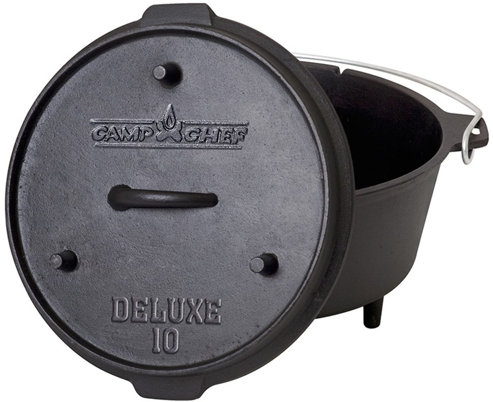 Camp Chef 6 Quart Deluxe 10 Inch Dutch Oven - Cast Iron