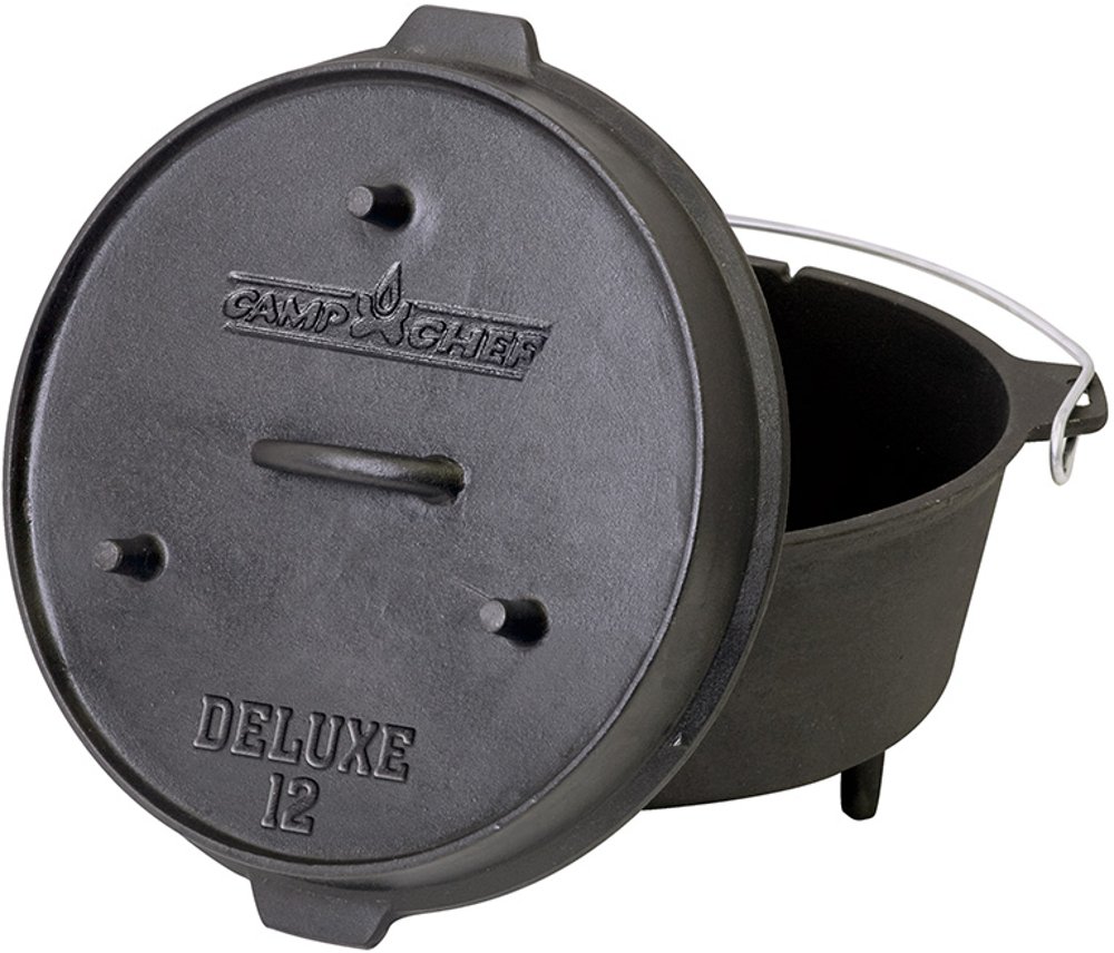 Camp Chef 9.3 Quart Deluxe 12 Inch Dutch Oven - Cast Iron